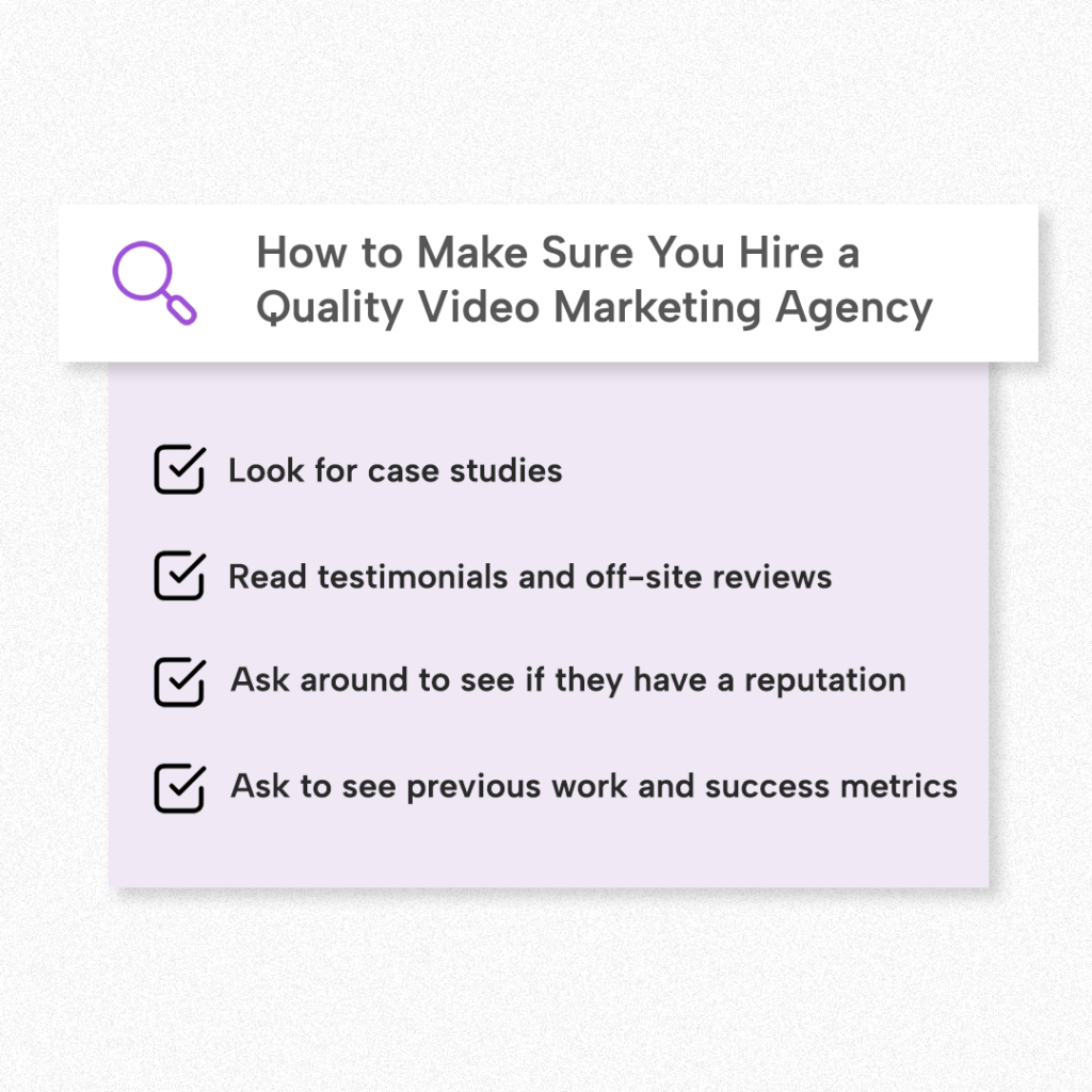 How to assess video marketing agency quality