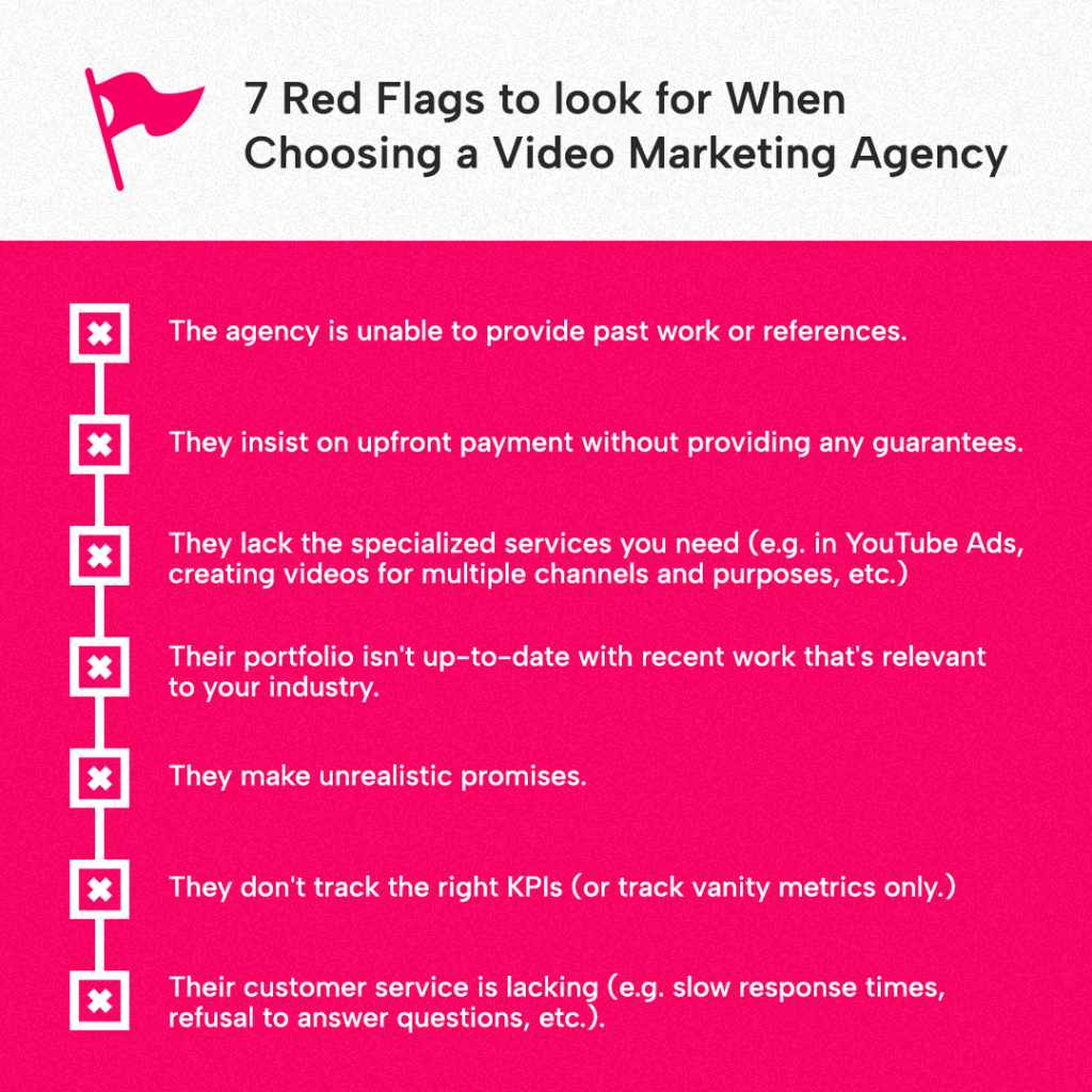 red flags video marketing agency